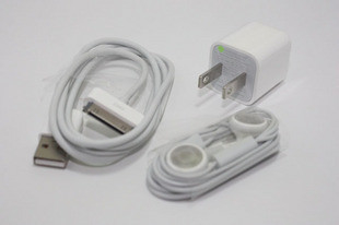 jogo de cabo portátil branco dos adaptadores do carregador 6 do carro do USB da eletrônica 12V para o iPhone 4